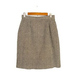 Vintage Houndstooth Wool Skirt